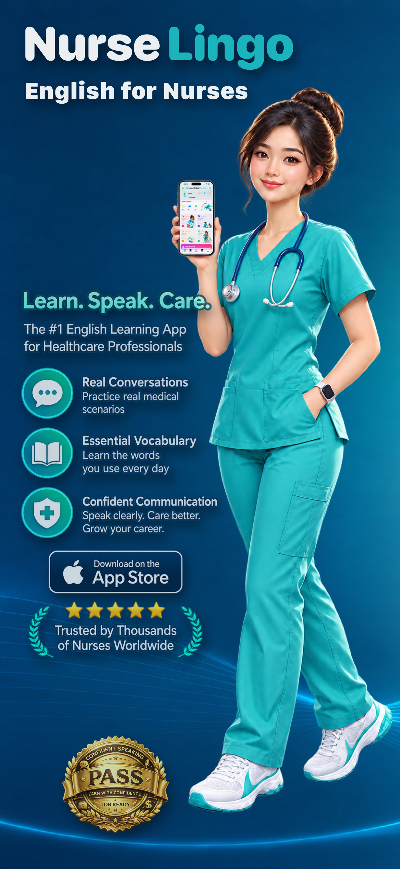 NurseLingo medical English screen